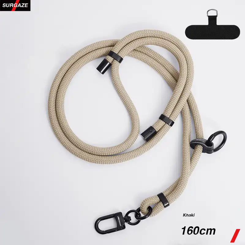 160cm Adjustable Crossbody strap Mobile Phone Lanyard Crossbody Adjustable Long Halter Wrist Woven Hang Rope Phone Case Gasket Lanyard  Tiffany blue