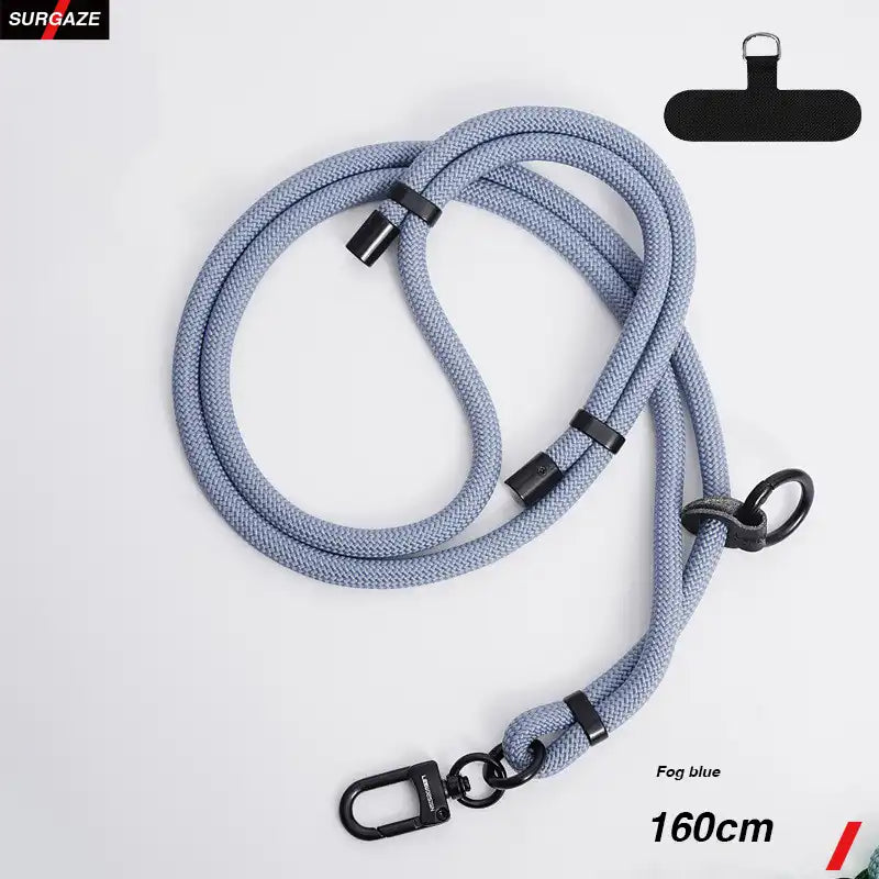 160cm Adjustable Crossbody strap Mobile Phone Lanyard Crossbody Adjustable Long Halter Wrist Woven Hang Rope Phone Case Gasket Lanyard  Tiffany blue